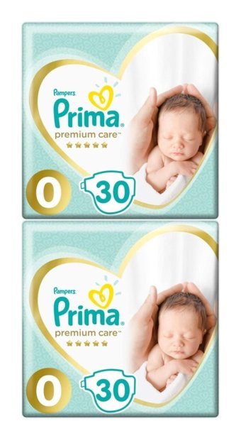 Prima Premium Care 2 Numara Göbek Oyuntulu Cırtlı Bebek Bezi 2x30 Adet