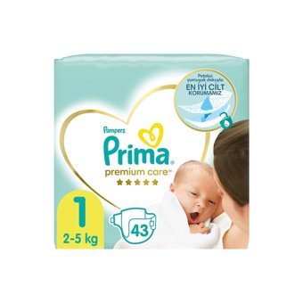 Prima Premium Care Yenidoğan Göbek Oyuntulu Cırtlı Bebek Bezi 43 Adet