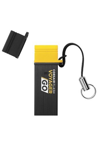 Corsair Voyager GO CMFVG-32GB-EU Çift Taraflı USB 3.0 Type A-Micro USB 32 GB Flash Bellek Siyah