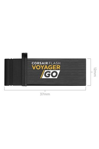 Corsair Voyager GO CMFVG-32GB-EU Çift Taraflı USB 3.0 Type A-Micro USB 32 GB Flash Bellek Siyah