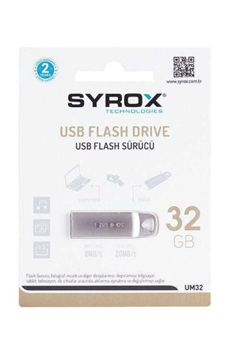 Syrox SYX-UM32 USB 2.0 Type A 32 GB Flash Bellek Metal