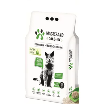 Magicsand Aloe Vera Kokulu Topaklanan İnce Taneli Bentonit Kedi Kumu 20 lt