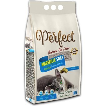 Perfect Marsilya Sabunu Kokulu Topaklanan İnce Taneli Bentonit Kedi Kumu 10 lt