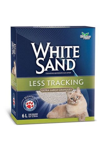 White Sand Less Tracking Topaklanan Kalın Taneli Bentonit Kedi Kumu 2x6 lt