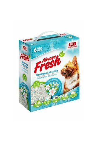 Bio Petactive Always Fresh Kokulu Topaklanan Kalın Taneli Bentonit Kedi Kumu 6 lt