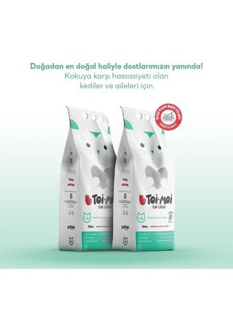 Toi Moi Kokusuz Topaklanan İnce Taneli Bentonit Kedi Kumu 2x10 lt
