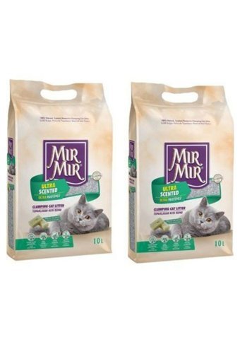 Mır Mır Marsilya Sabunu Kokulu Topaklanan İnce Taneli Bentonit Kedi Kumu 2x10 lt