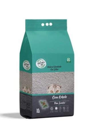 Natura Çam Kokulu Topaklanan İnce Taneli Bentonit Kedi Kumu 10 lt