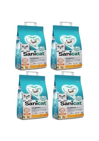 Sanicat Vanilya ve Mandalina Kokulu Topaklanan İnce Taneli Bentonit Kedi Kumu 4x10 lt