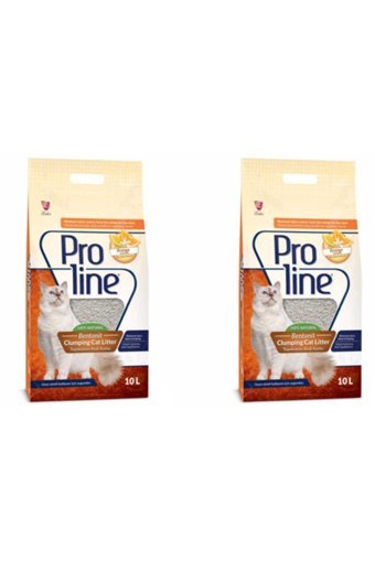 Proline Portakal Kokulu Topaklanan İnce Taneli Bentonit Kedi Kumu 2x10 lt