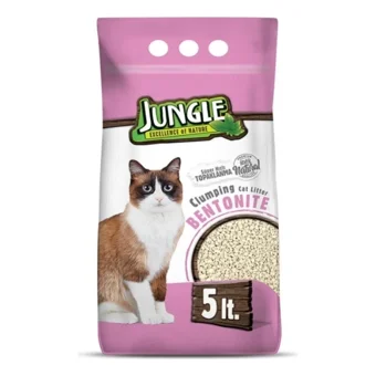Jungle Kokusuz Topaklanan İnce Taneli Bentonit Kedi Kumu 5 lt
