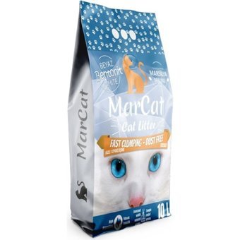 Mar Cat Marsilya Sabunu Kokulu Topaklanan İnce Taneli Bentonit Kedi Kumu 10 lt
