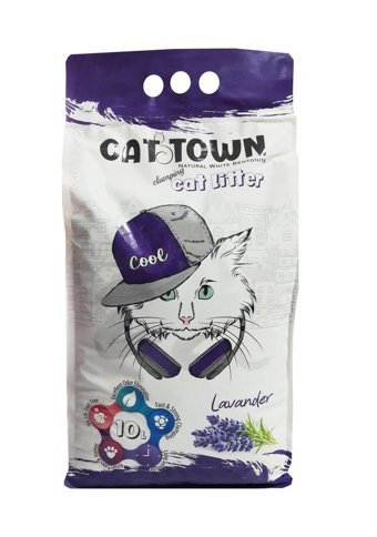 Cat Town Lavanta Kokulu Topaklanan İnce Taneli Bentonit Kedi Kumu 10 lt