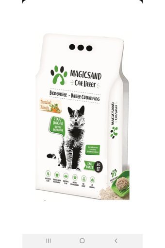 Magicsand Portakal Kokulu Topaklanan İnce Taneli Bentonit Kedi Kumu 20 lt