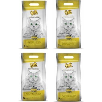 Quik Pudra Kokulu Topaklanan İnce Taneli Bentonit Kedi Kumu 4x5 lt