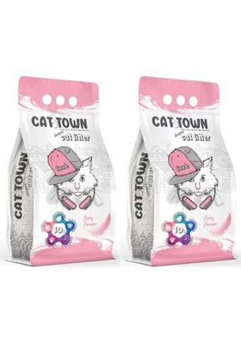 Cat Town Bebek Pudrası Kokulu Kalın Taneli Bentonit Kedi Kumu 10 lt