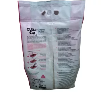 Clear Cat Bebek Pudrası Kokulu Topaklanan İnce Taneli Bentonit Kedi Kumu 10 lt