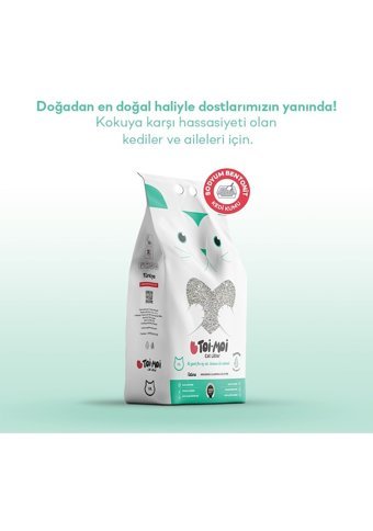 Toi Moi Kokusuz Topaklanan İnce Taneli Bentonit Kedi Kumu 10 lt