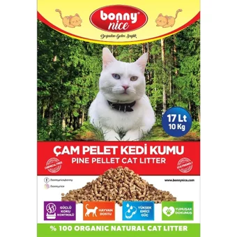 Bonny Nice Doğal Kalın Taneli Çam Pellet Kedi Kumu 20x17 lt