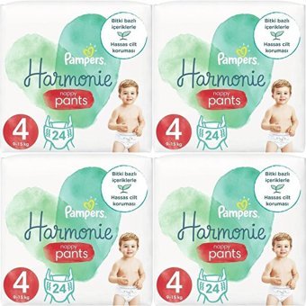Pampers Harmonie 4 Numara Külot Bebek Bezi 4x24 Adet