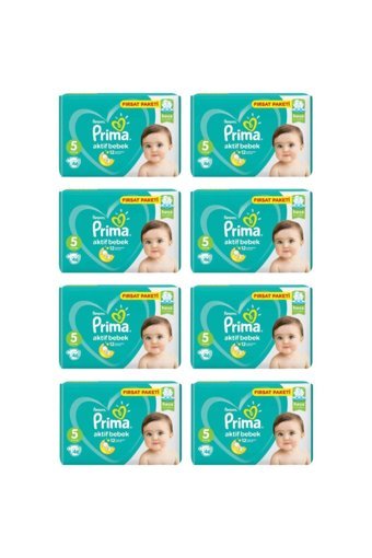 Prima Aktif Bebek 5 Numara Cırtlı Bebek Bezi 8x46 Adet