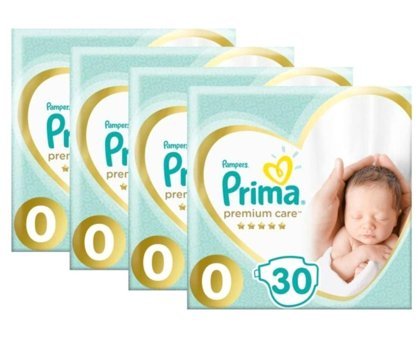 Prima Premium Care Prematüre Göbek Oyuntulu Cırtlı Bebek Bezi 4x30 Adet