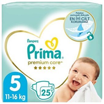 Prima Premium Care 5 Numara Cırtlı Bebek Bezi 25 Adet