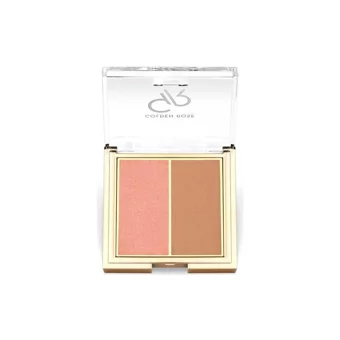 Golden Rose Iconic Blush Duo 01 Rose Nude Işıltılı Toz Allık