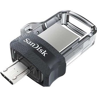 SanDisk Ultra Dual Drive SDDD3-032G-G46 Mini Çift Taraflı USB 3.0 Type A-Micro USB 32 GB Flash Bellek Siyah