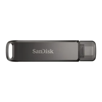 SanDisk iXpand Luxe SDIX70N-256G-GN6NE Şifreli Çift Taraflı USB 3.1 Lightning - Type-C 256 GB Flash Bellek Siyah