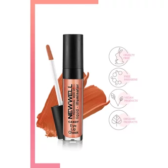 New Well 3 In 1 Candy Islak Likit Allık