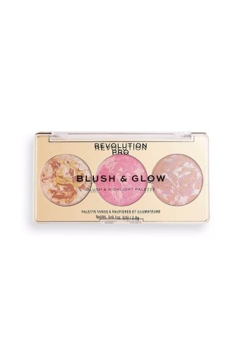 Revolution Pro Rose Glow Işıltılı Toz Allık Paleti