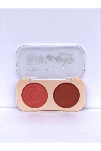 Aily Cosmetics Rose Duo Mat Toz Allık Paleti Kahverengi Pembe