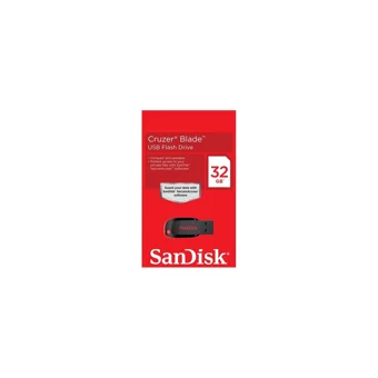 SanDisk Cruzer Blade SDCZ50-032G-B35 Şifreli USB 2.0 Type A 32 GB Flash Bellek Siyah