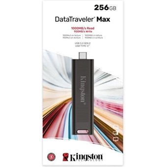 Kingston DataTraveler DTMAX USB 3.2 Type C 256 GB Flash Bellek Siyah