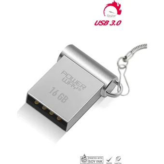 Powerway Mini USB 3.0 Type A 16 GB Flash Bellek Metal