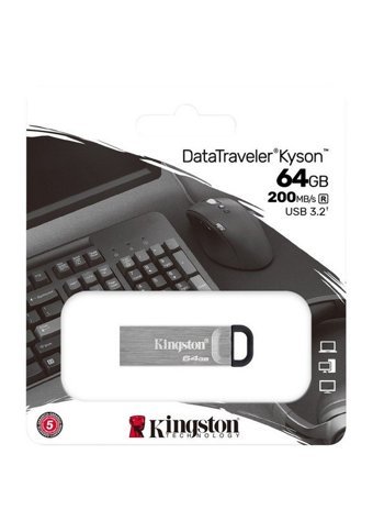 Kingston DataTraveler Kyson DTKN USB 3.2 Type A 64 GB Flash Bellek Metal