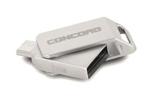 Concord C-OTG8 Çift Taraflı USB 2.0 Micro USB 8 GB Flash Bellek Metal