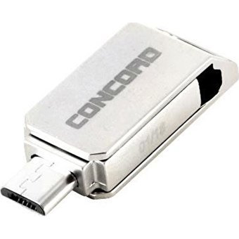 Concord C-OTGT32 Mini Çift Taraflı USB 2.0 Micro USB 32 GB Flash Bellek Metal