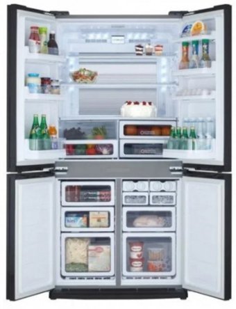 Sharp SJ-EX820F2-SL 4 Kapılı No Frost F 605 lt Solo Gardrop Tipi Buzdolabı