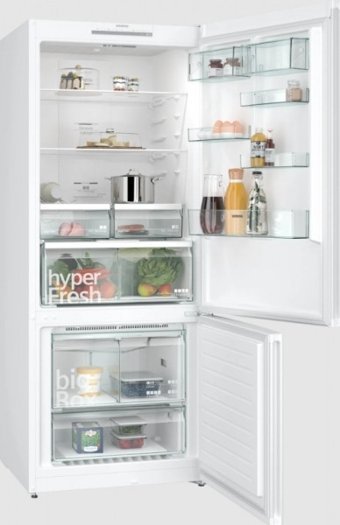 Siemens KG76NVWE0N Çift Kapılı No Frost E 526 lt Alttan Donduruculu Solo Buzdolabı