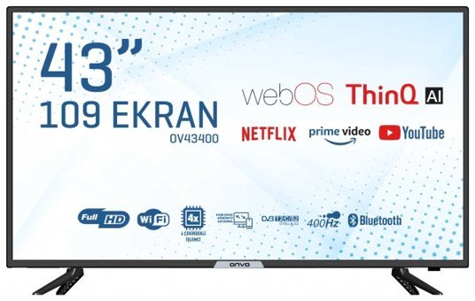Onvo OV43400 43 İnç Full HD 108 Ekran Flat Uydu Alıcılı Smart LED Webos Televizyon