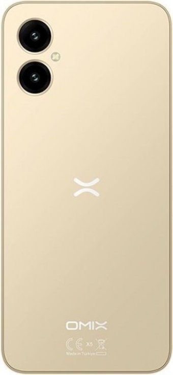 Omix X5 128 GB Hafıza 4 GB Ram 6.56 inç 50 MP Çift Hatlı IPS LCD Ekran Android Akıllı Cep Telefonu Altın