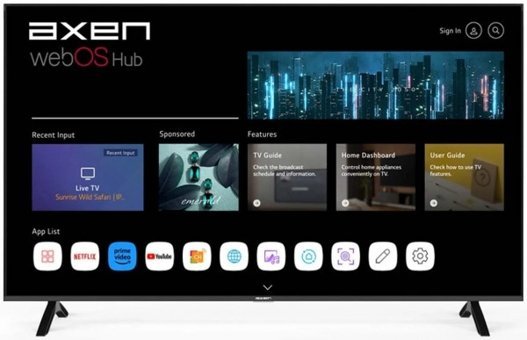 Axen AX55UMN253 55 İnç 4K Ultra HD 139 Ekran Flat Uydu Alıcılı Smart LED Webos Televizyon