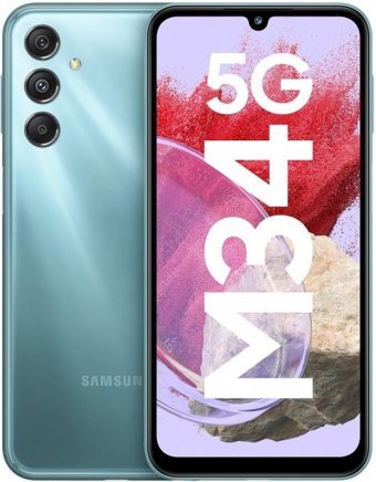 Samsung Galaxy M34 128 GB Hafıza 6 GB Ram 6.5 inç 50 MP Çift Hatlı Super AMOLED Ekran Android Akıllı Cep Telefonu Mavi