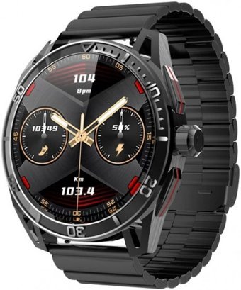 Byrist JS30 Max Metal Kordon Daire Unisex Akıllı Saat Siyah