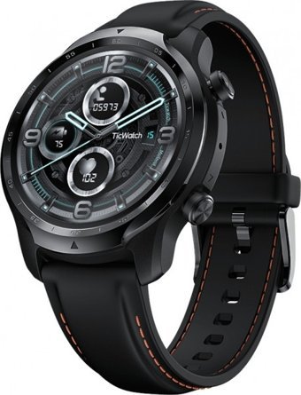 Ticwatch Pro 3 GPS (WH12018) Android Wear Su Geçirmez 48 mm Silikon Kordon Daire Unisex Akıllı Saat Siyah