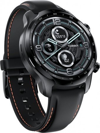 Ticwatch Pro 3 GPS (WH12018) Android Wear Su Geçirmez 48 mm Silikon Kordon Daire Unisex Akıllı Saat Siyah