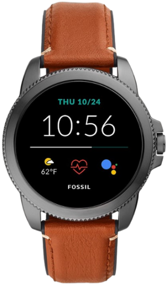 Fossil Gen 5E (FTW4055) Android Wear 44 mm Deri Kordon Daire Unisex Akıllı Saat Kahverengi