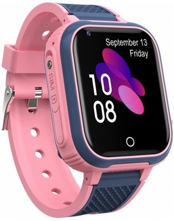 Milky Watch Air GPS Su Geçirmez Silikon Kordon Kameralı Sim Kartlı Çocuk Akıllı Saat Pembe